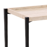 Rice Natural/Black Side Table - Ornate Home