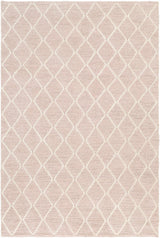 Riceville Pink Trellis Wool&Viscose Rug - Clearance - Ornate Home