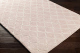Riceville Pink Trellis Wool&Viscose Rug - Clearance - Ornate Home