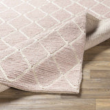 Riceville Pink Trellis Wool&Viscose Rug - Clearance - Ornate Home