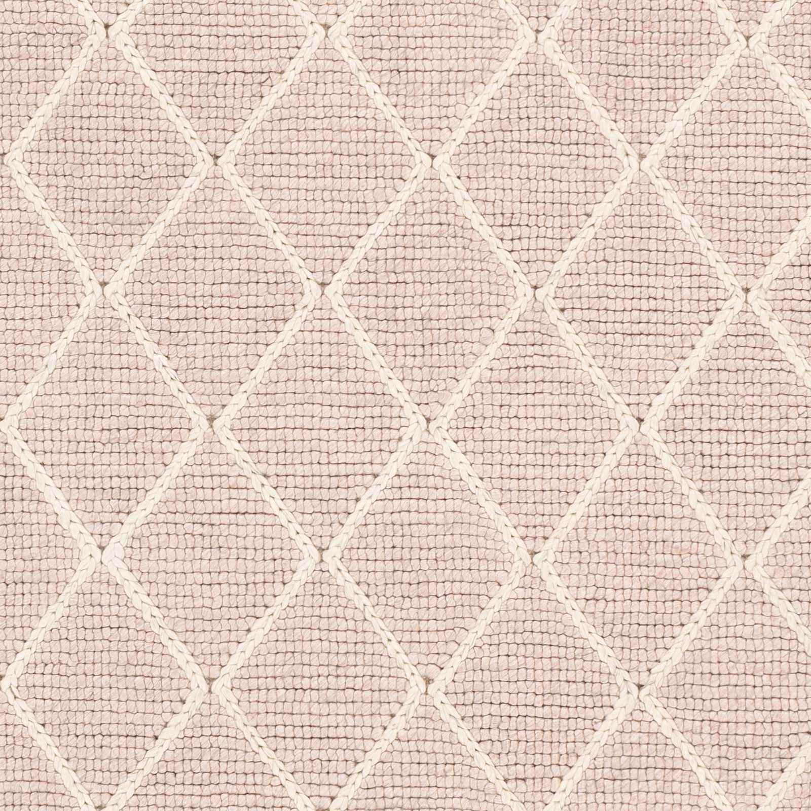 Riceville Pink Trellis Wool&Viscose Rug - Clearance - Ornate Home