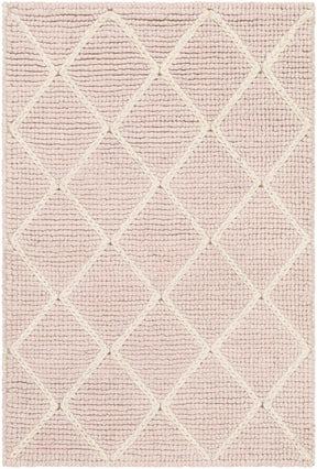 Riceville Pink Trellis Wool&Viscose Rug - Clearance - Ornate Home