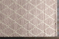 Riceville Pink Trellis Wool&Viscose Rug - Clearance - Ornate Home