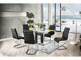 Richfield Black & Chrome Dining Table - Ornate Home