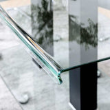 Richfield Black & Chrome Dining Table - Ornate Home