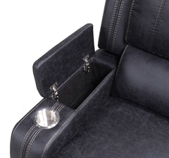 Richfield Ebony Fabric Power Reclining Chair - Ornate Home