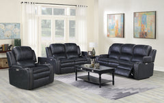 Richfield Ebony Fabric Power Reclining Sofa & Loveseat - Ornate Home