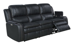 Richfield Ebony Fabric Power Reclining Sofa - Ornate Home
