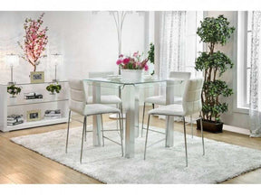 Richfield Silver & Chrome Counter Height Dining Table - Ornate Home