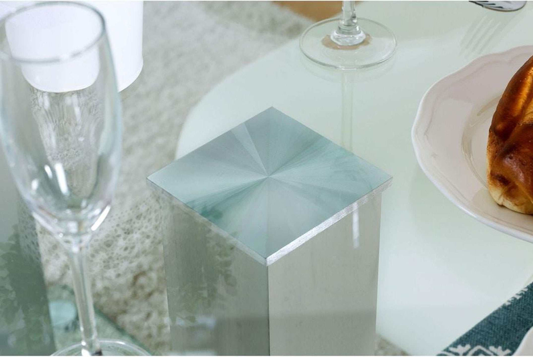 Richfield White & Chrome 7pc Dining Room Set - Ornate Home