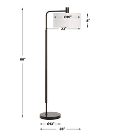 Richie Black Floor Lamp - Ornate Home