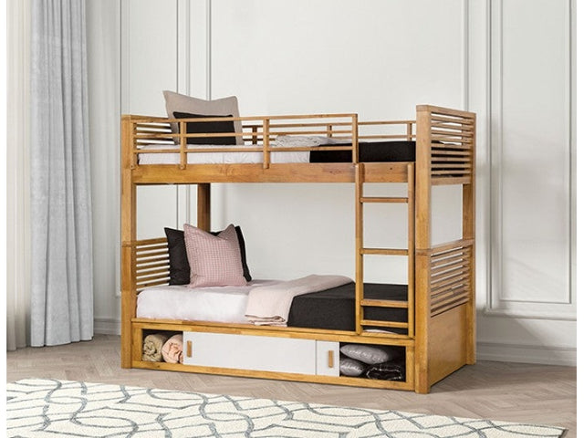 Richland Light Oak Twin/Twin Bunk Bed - Ornate Home