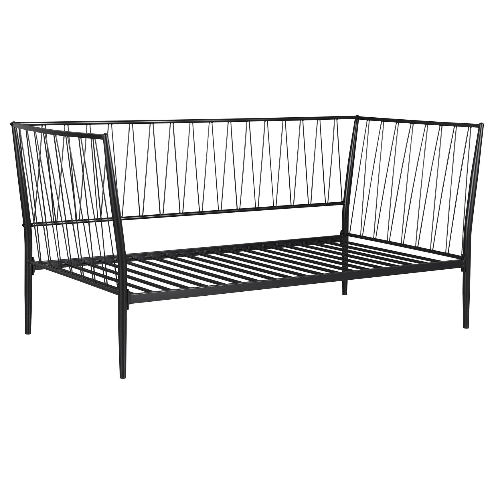 Richland Matte Black Metal Twin Daybed Bed Frame - Ornate Home