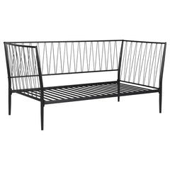 Richland Matte Black Metal Twin Daybed Bed Frame - Ornate Home