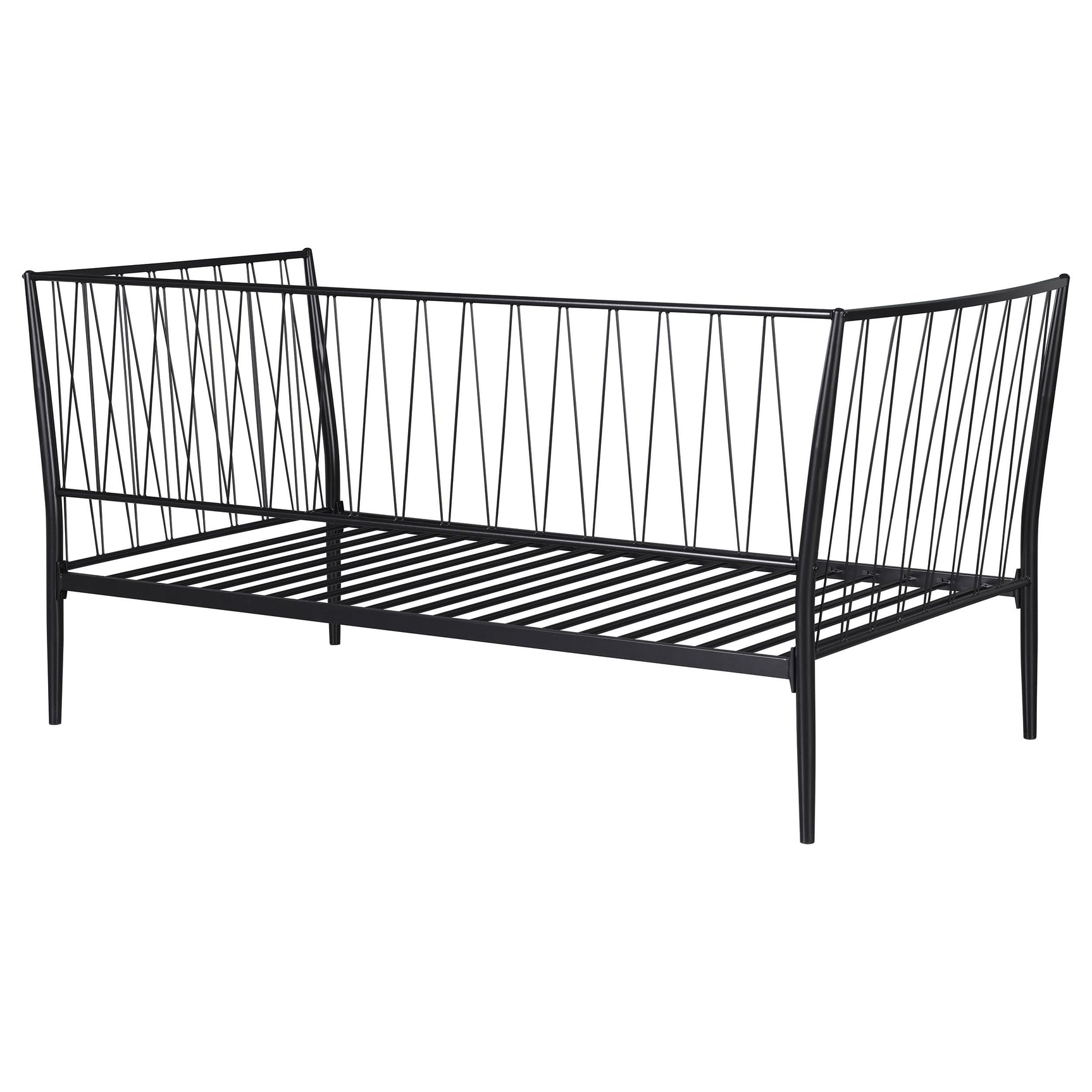 Richland Matte Black Metal Twin Daybed Bed Frame - Ornate Home
