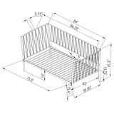 Richland Matte Black Metal Twin Daybed Bed Frame - Ornate Home