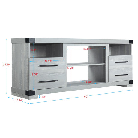 Richmond 60" TV Stand in Grey - Ornate Home