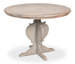 Richmond Natural/Antique White Round Bistro Table - Ornate Home