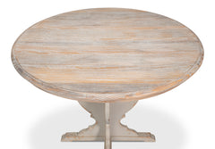 Richmond Natural/Antique White Round Bistro Table - Ornate Home