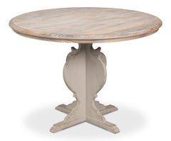 Richmond Natural/Antique White Round Bistro Table - Ornate Home