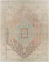 Rickinghall Peach&Sage Medallion Beige Rug - Clearance - Ornate Home