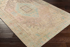 Rickinghall Peach&Sage Medallion Beige Rug - Clearance - Ornate Home
