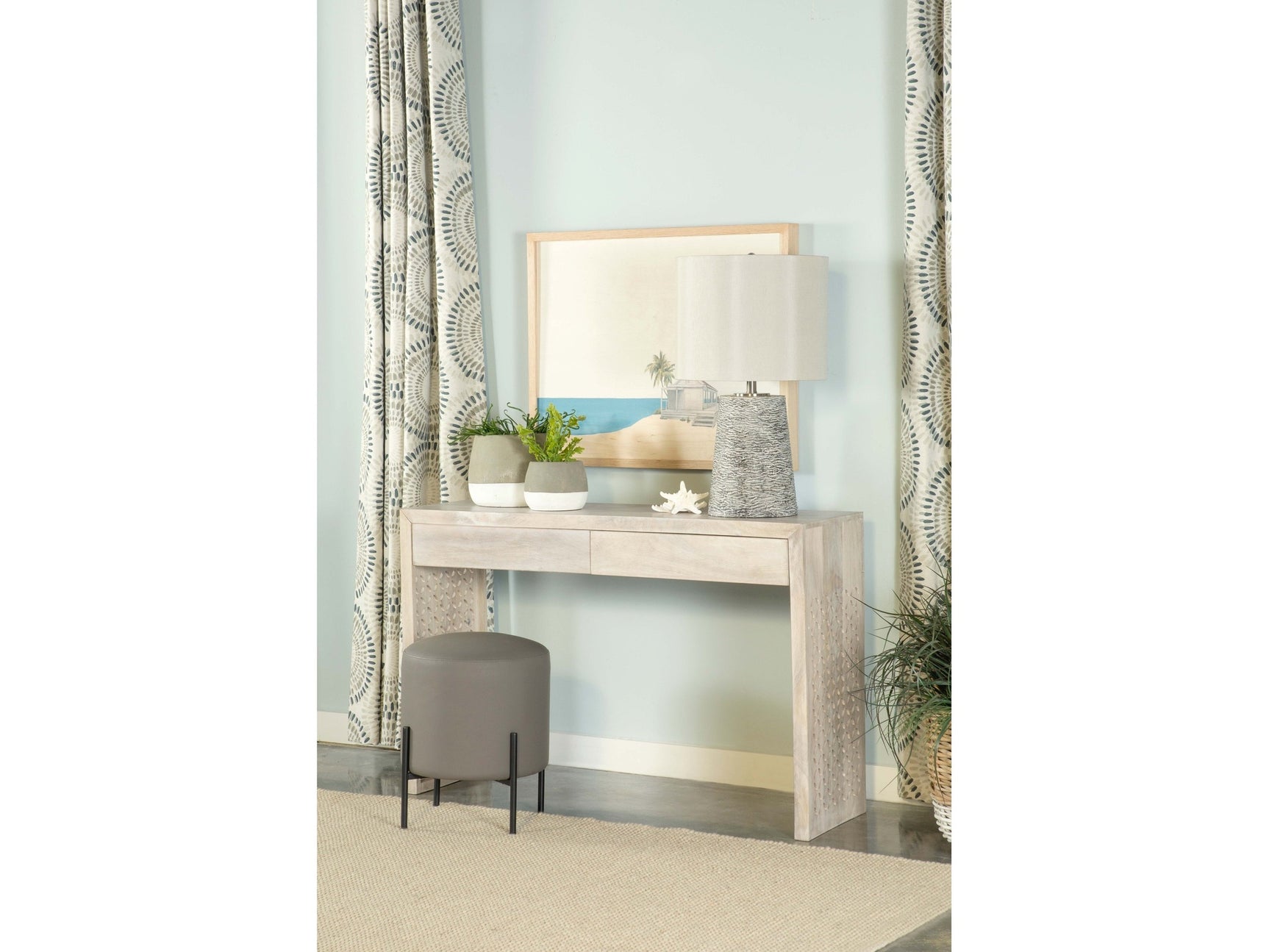 Rickman White Washed Console Table - Ornate Home