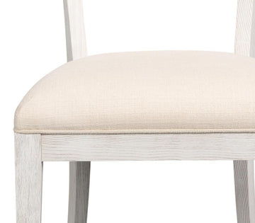 Ridge White Chair (Set of 2) - Ornate Home