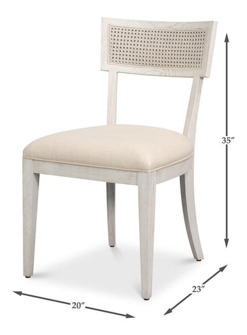 Ridge White Chair (Set of 2) - Ornate Home