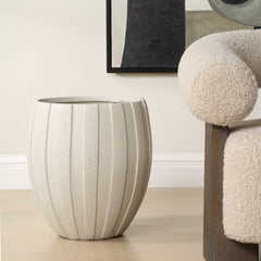 Ridgehaven White Textured Outdoor Planter - Ornate Home