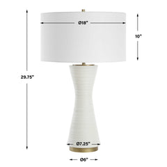 Ridgeline Matte White Table Lamp - Ornate Home