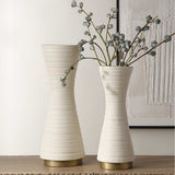 Ridgeline White Vases (Set of 2) - Ornate Home