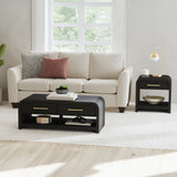 Ridgemont Black 2-Piece Occasional Table Set - Ornate Home