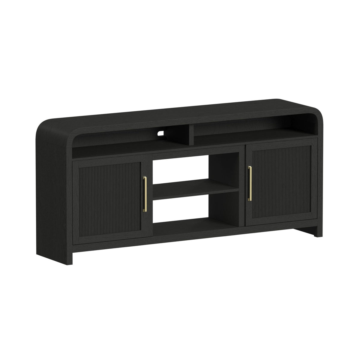 Ridgemont Black 3-Piece Entertainment Center with 70" TV Console - Ornate Home