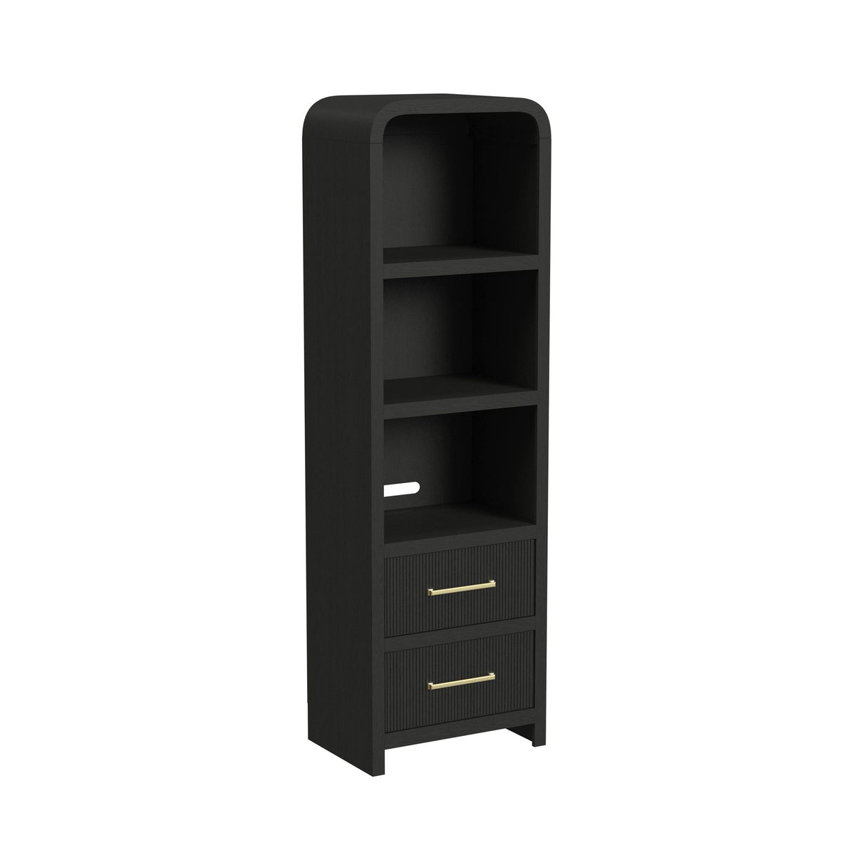 Ridgemont Black 3-Piece Entertainment Center with 70" TV Console - Ornate Home