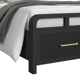 Ridgemont Black 3-Piece King Storage Bedroom Set with 2 Nightstands - Ornate Home