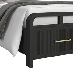 Ridgemont Black 3-Piece King Storage Bedroom Set with 2 Nightstands - Ornate Home