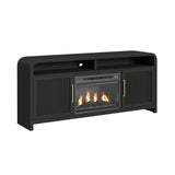 Ridgemont Black 4-Piece Entertainment Center with 70" TV Console - Ornate Home