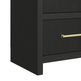 Ridgemont Black 4-Piece Entertainment Center with 70" TV Console - Ornate Home