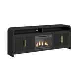 Ridgemont Black 4-Piece Entertainment Center with 82" TV Console - Ornate Home