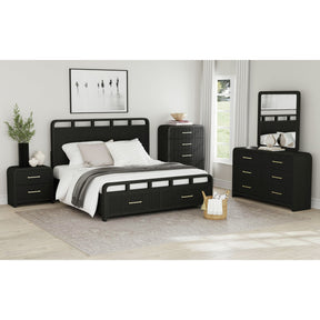 Ridgemont Black 5-Piece King Storage Bedroom Set - Ornate Home
