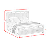 Ridgemont Black 5-Piece King Storage Bedroom Set - Ornate Home