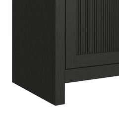 Ridgemont Black 70" TV Console with 23" Fireplace Insert (Ships in 2 Boxes) - Ornate Home