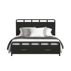 Ridgemont Black King Storage Bed - Ornate Home