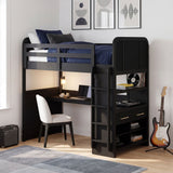 Ridgemont Black Loft Bed Bunk Bed - Ornate Home