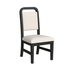 Ridgemont Black/White 5-Piece Standard Height Dining Set (Table & Four Fabric Chairs) - Ornate Home