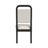 Ridgemont Black/White 5-Piece Standard Height Dining Set (Table & Four Fabric Chairs) - Ornate Home