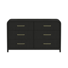 Ridgemont Black with Grain 6-Drawer Dresser - Ornate Home