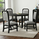 Ridgemont Black with Grain/Grey Dining Side Chair (Set of 2) - Ornate Home