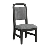 Ridgemont Black with Grain/Grey Dining Side Chair (Set of 2) - Ornate Home